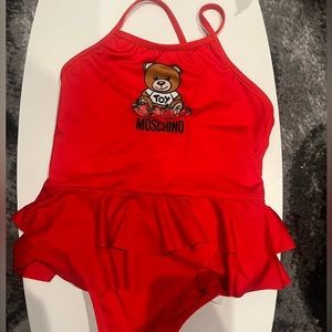 Moschino toddler ruffle swimsuit